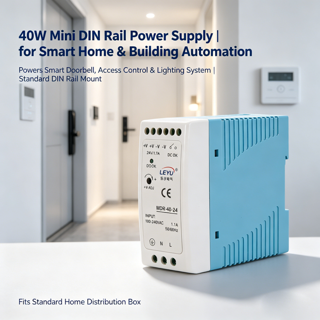 MDR-40 40W 12V 24V 48V DIN Rail Power Supply Industrial SMPS AC to DC Converter for Automation