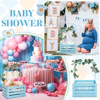 Caisse de douche de bébé en bois panier de placard avec poignée caisse de rangement pour bébé panier cadeau en bois panier personnalisé pour la grossesse