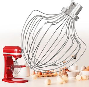 Batteur <span class=keywords><strong>Fouet</strong></span> KN211WW <span class=keywords><strong>à</strong></span> 11 <span class=keywords><strong>fils</strong></span> pour Batteur sur Socle <span class=keywords><strong>KitchenAid</strong></span> avec Bol de 7 Quarts, pour Fouetter les Œufs et la Crème, Compatible Lave-Vaisselle - Product Image 3