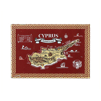 Aimant de réfrigérateur en cuivre antique, style souvenirs de Chypre, ouvre-bouteille en métal, aimant de carte, aimants de réfrigérateur en métal de Chypre