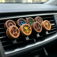 Diffuseur de parfum pour voiture OEM 7 Chakras, désodorisant longue durée en bois et métal, clip de ventilation pour aromathérapie