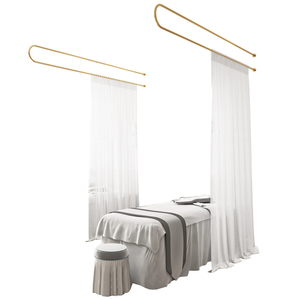 Salone di bellezza ferro arte a forma di U isolamento tenda supporto bar in metallo salone salone di bellezza metallo divisori aste per <span class=keywords><strong>tende</strong></span> - Product Image 4