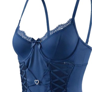 Nouvel Arrivage : Ensemble Lingerie Femme Sexy en Dentelle Respirante, Une Pièce, Effet Push-Up, Ajouré et Séduisant (Soutien-Gorge et Culotte) - Product Image 2