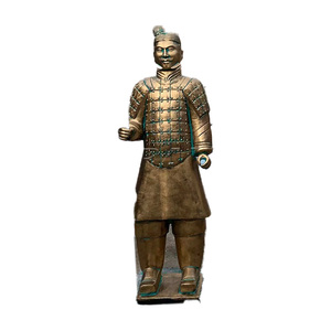 中国西安古代テラコッタ戦士お土産ガーデン像2024年グローバル販売格安真鍮カラー - Product Image 3