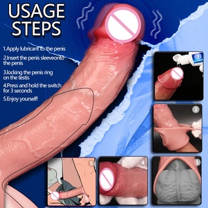Manchon d'extension de pénis en silicone ultra-fin et souple pour homme, modèle LM-CT608-7 - Product Image 5