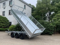 Nouvelle conception brevetée remorque basculante latérale hydraulique à 3 voies dans différentes directions