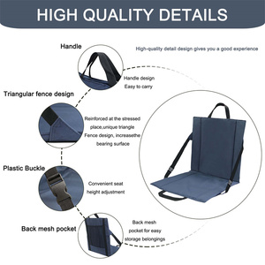 Mydays Tech Outdoor Dobrável Outdoor Cadeira De Praia Almofada Portátil <span class=keywords><strong>Stadium</strong></span> Assento Almofada com Apoio Traseiro - Product Image 5