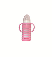 Biberon en verre de haute qualité 120ML matériau sain sans BPA pour nouveau-né 0-12 mois avec couvercle d'étanchéité en silicone