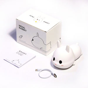 新奇智能运动传感器创意usb兔宝宝儿童礼品灯夜灯厂家价格睡眠硅胶夜灯 - Product Image 3