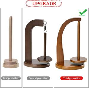 Soporte de Hilo de Bambú Giratorio para Tejer y Hacer Ganchillo, Organizador Portátil de Almacenamiento de Hilo para Manualidades DIY - Product Image 4