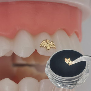 ชุดฟอกสีฟันทอง 8K รูปทรงเสือ ประดับอัญมณีสีเหลือง สำหรับตกแต่งเครื่องประดับ ใช้ในบ้าน กริลล์ซ์ ประดับฟันทอง - Product Image 2