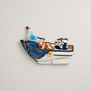 Aimant en résine style marin, bateau <span class=keywords><strong>de</strong></span> pêche, mouette, coquillage, bouée <span class=keywords><strong>de</strong></span> sauvetage, décoration, souvenir touristique pour la vente au détail, boutique <span class=keywords><strong>de</strong></span> cadeaux, souvenir, vente en gros - Product Image 1