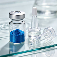 Kit d'ampoules réparatrices pour peaux sensibles, poudre lyophilisée de peptide de cuivre bleu GHK Cu, étiquette privée OEM ODM, logo personnalisé