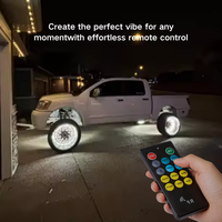 Luces LED Blancas de Doble Cara de 17 Pulgadas y 10 Filas para Ruedas, Kit de Iluminación Impermeable IP68 de Aluminio 5730 para Camionetas Elevadas y Camiones Todoterreno