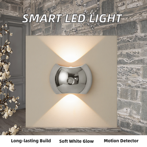 Lampu Dinding LED Nordic Modern, hiasan rumah pintar ABS dapat diisi ulang USB untuk kamar tidur Sensor gerakan magnetik - Product Image 2