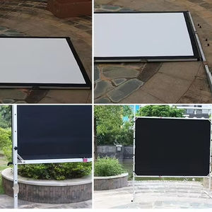 Écran de projection de camping pliable rapide, léger, 84 pouces, 4:3, idéal pour les voyages, blanc, extérieur, avec sac - Product Image 3