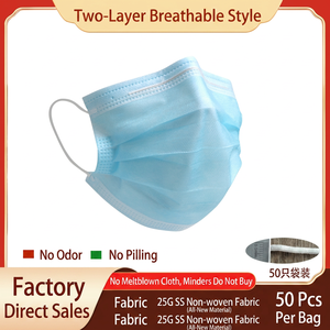 Activated Carbon Dust Proof Mask Disposable Respirator Mask 3 Layer Non Woven Face Mask with Nose <b>Clip</b> - Product Image 2