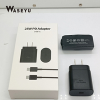 Vente flash Chargeur mural USB-C 25W Charge rapide Chargeur de haute qualité pour S25/S24/S23/S22/S21 Ultra/S20/S20+/Note