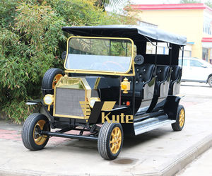 Voiture électrique de luxe classique vintage avec intérieur personnalisé, véhicule rétro pour services de tourisme urbain - Product Image 1