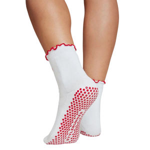 Bilu Custom Thick Design Pilates Women Cotton Grip Cotton Yoga <b>Socks</b> Pilates Grip Crew <b>Socks</b> Customise Pilates <b>Long</b> Ruffle <b>Socks</b> - Product Image 2