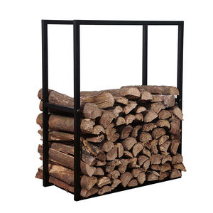 Nero 30 pollici <span class=keywords><strong>per</strong></span> interni/esterni cremagliera <span class=keywords><strong>per</strong></span> legna da ardere in metallo rivestito di polvere con funzione impermeabile porta tronchi <span class=keywords><strong>per</strong></span> deposito camino - Product Image 3