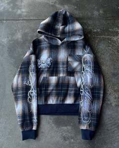 Oversized hoodie met baggy pasvorm, all-over print, dropped shoulders, zware katoen, stonewashed, lange mouwen en grafische print. - Product Image 4
