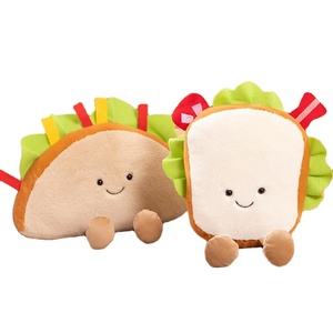 Cuscino di pane tostato con patatine fritte e Pizza riempita con il regalo di compleanno per bambini in cotone PP - Product Image 1