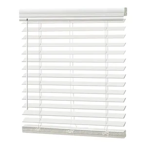 Customized office wooden blinds 2 inch faux wood blinds cordless for window