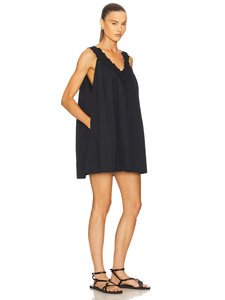 Robe de nuit élégante en dentelle à volants, style vintage, respirante, mini, noire, sans manches, pour femmes - Product Image 3