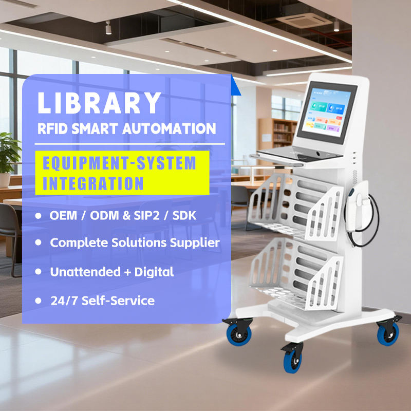 Professional RFID Inventory Trolley for Library Shelf Management with ...