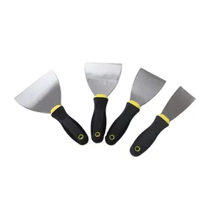 Anti Rust blade Strong Connection Stainless Putty knife with OEM Moveable Stick Putty Scraper For Building Construction