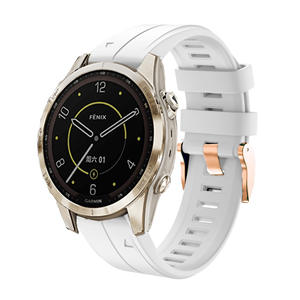 <span class=keywords><strong>Bracelet</strong></span> de remplacement pour Garmin <span class=keywords><strong>Fenix</strong></span> 7S <span class=keywords><strong>5S</strong></span> <span class=keywords><strong>Plus</strong></span> 6S Pro Quick Fit Rose Gold Buckle Silicone 20mm Band Smartwatch <span class=keywords><strong>Bracelet</strong></span> - Product Image 3