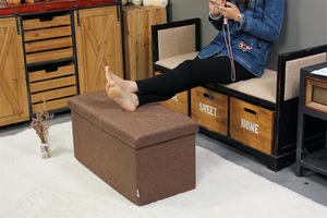 Bailey salon meubles pliant chambre rangement pouf rangement coffre repose-pieds tabouret chambre avec rangement peut contenir pliable - Product Image 6