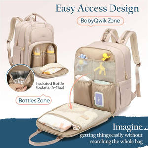 Sac à dos de voyage pour bébé extra large personnalisé sac à couches sac à dos pour 2 enfants - Product Image 3
