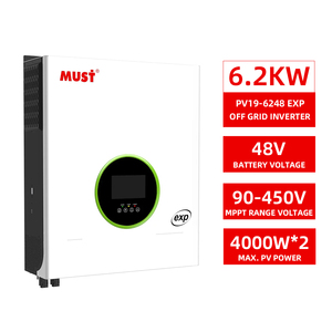 Cho phải năng lượng lai biến tần đầu ra kép 6.2kW Single phase 2 MPPT đơn vị song song lai năng lượng mặt trời biến tần 6KW - Product Image 2