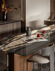 Yashi lembaran granit emas <span class=keywords><strong>Titanium</strong></span> hitam, dekorasi dinding latar belakang Modern alami untuk meja - Product Image 6