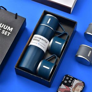 Bouteille d'eau isotherme en acier inoxydable pour voyage en extérieur, tasse à café ou à thé, gourde sous vide avec couvercle, idéale pour un coffret cadeau - Product Image 1