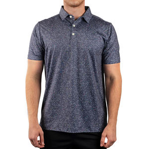 Golf de lujo personalizado para camiseta de polo Transpirable 88% Poliéster 12% Spandex Ajuste de gran tamaño con patrón de impresión y muestra de logotipo - Product Image 4