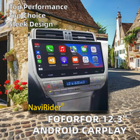Foforfor A4 12.3 ''Android 14 Carplay GPS Auto Multimédia Sans Fil Écran Tactile Unité Principale pour Toyota Land Cruiser Prado TV