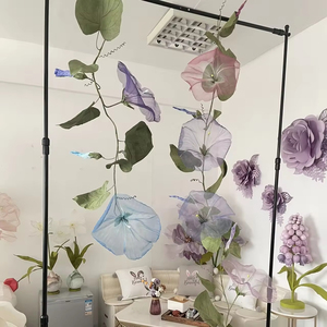 Nuevo Diseño de Decoraciones Florales Colgantes Gigantes de Organza de Seda, Tipo Morning <span class=keywords><strong>Glory</strong></span>, Artificiales, para Interiores y Exteriores, para Bodas y Eventos - Product Image 5