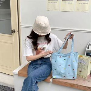 DLBZ Wholesale Reusable <b>Large</b> Capacity Durable Plain Heart Pattern Custom <b>Canvas</b> Shopping Tote <b>Bag</b> - Product Image 3