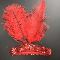 Diadema con Lentejuelas Teñidas y Plumas de Gallina para Accesorios de Escenario Infantiles, Viajes y Estilo Étnico Indio