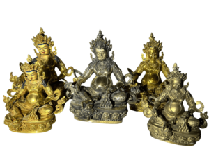 Estatua de Jambhala de fundición de latón, Budista Tibetano, bendición de riqueza, obra de arte, decoración tradicional Feng Shui - Product Image 6