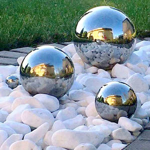 Art Deco Mirror Gazing <span class=keywords><strong>Orb</strong></span> Ball Garden Esfera de bola de observación de acero inoxidable para decoración de jardín - Product Image 2