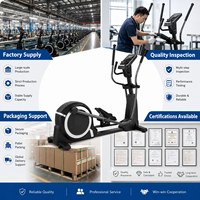 Machine elliptique de fitness commerciale pour salle de sport, cross-trainer pour la musculation avec cadre en acier et propulsion par roue avant