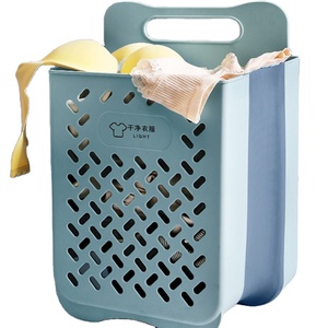 Cesto per Bucato Pieghevole in Plastica Rinforzata, Grande Capacità, <span class=keywords><strong>Salvaspazio</strong></span>, Ecologico e Durevole, Organizzatore Appendibile per Vestiti - Product Image 5