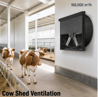 Ventilateur d'extraction pour hangar à vaches, haute performance, puissant, avec 6 pales en alliage et moteur BLDC IP55 pour étables