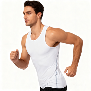 เสื้อกล้ามออกกำลังกายแขนกุดสำหรับผู้ชายเสื้อกล้ามใส่เล่นกีฬาแขนกุดระบายอากาศได้ดีแห้งเร็วติดโลโก้ได้ตามต้องการ - Product Image 4