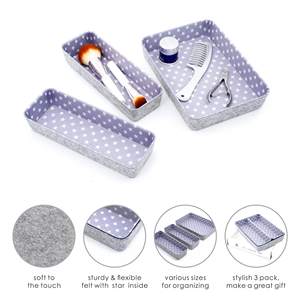 Organisateur de tiroir peu encombrant, séparateur fin en feutre pour ustensiles de cuisine, chaussettes, sous-vêtements, compartiments personnalisables pour la maison - Product Image 6