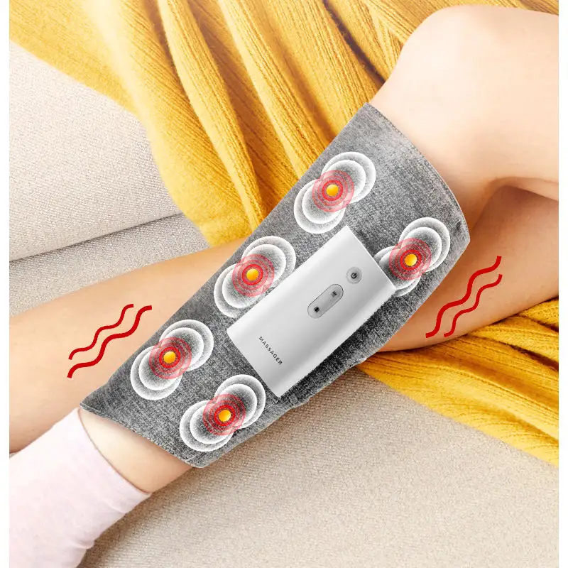 Wireless Electric Hot Compress Vibration Airbag Calf Massage Belt Air Compression Leg Massager with Heat